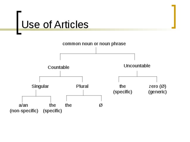 Noun articles. Nouns and articles. Articles with common Nouns. Articles with countable Nouns. Use of articles with common Nouns.