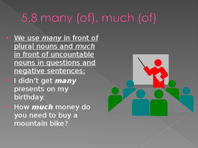 Using Many In Question Determiners.... - Английский язык - Уроки - 8 класс