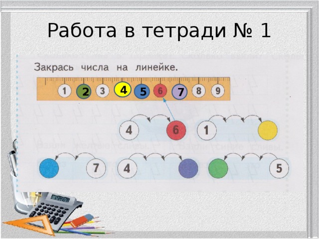 Работа в тетради № 1 4 5 7 2 