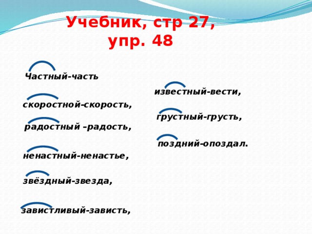 Проверочное слово слова ненастный