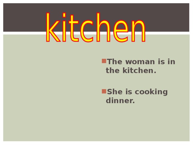   The woman is in the kitchen.  She is cooking dinner.  