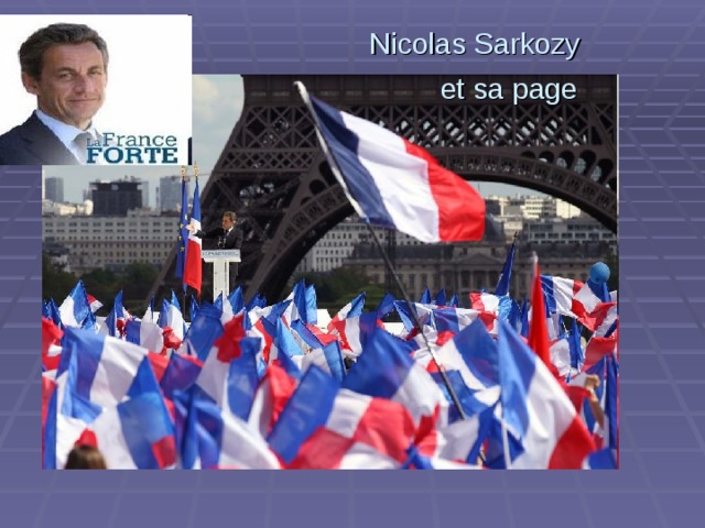 Nicolas Sarkozy  et sa page  