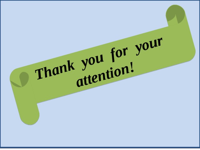 Thank you for your attention! 