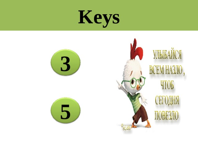 Keys 3 5 