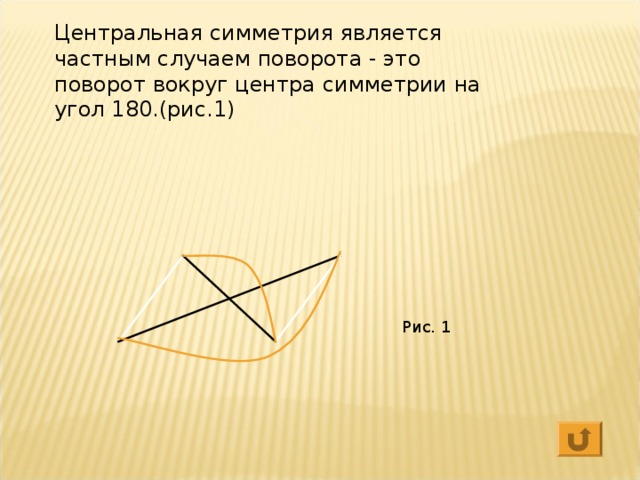 Центральная симметрия поворот презентация 9 класс мерзляк