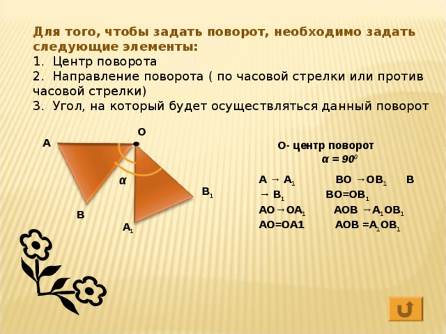 Поворот 2 3. Поворот против часовой стрелки. Поворот треугольника на 120 градусов против часовой стрелки. Градус поворота часовой стрелки. Поворот ромба на 100 градусов против часовой стрелки.