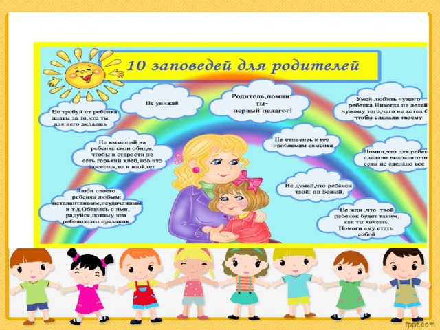 10 заповедей для родителей презентация