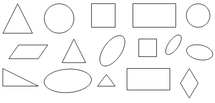 Найди овалы для множеств прямоугольники и круги найди на рисунке место для каждой фигуры