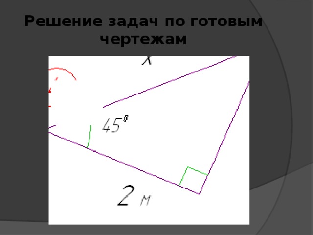 Решение задач по готовым чертежам 
