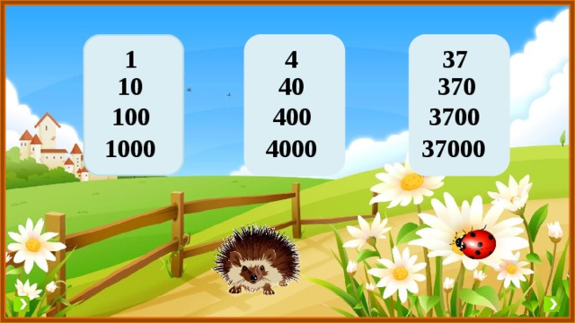 4 1 37 40 370 10 400 3700 100 4000 37000 1000 