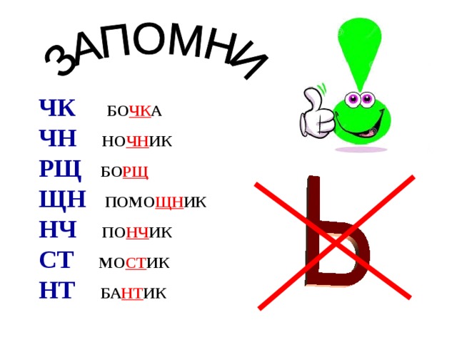 Слова с буквами н ч