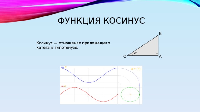 Презентация тригонометрическая функция косинуса