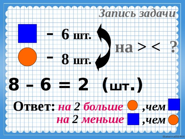 Презентация 1 класс задачи на разностное сравнение чисел 1 класс