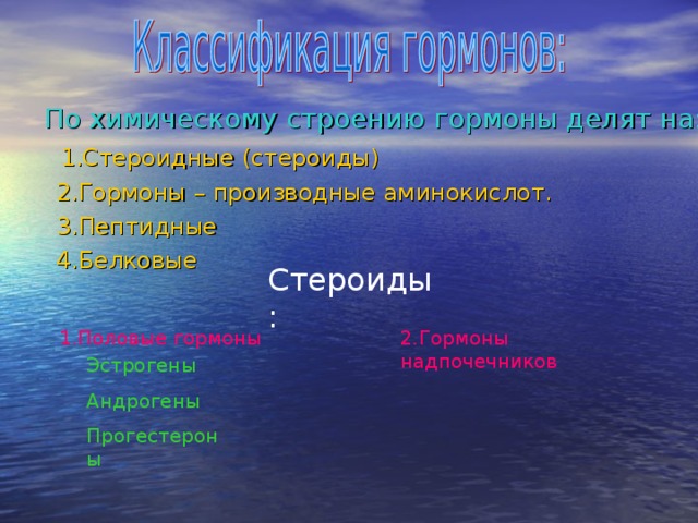 Проект на тему гормоны животных 8 класс