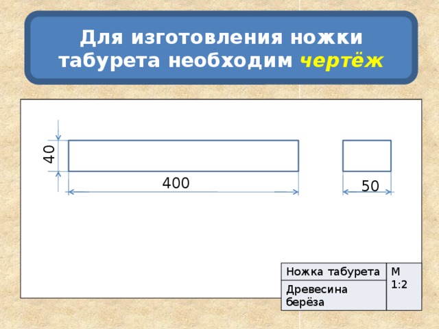 Технологическая карта изготовления табурета 5 класс