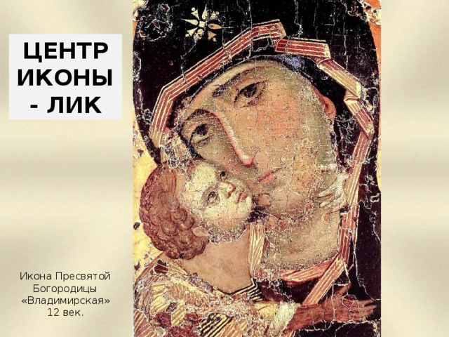 ЦЕНТР ИКОНЫ - ЛИК Икона Пресвятой Богородицы «Владимирская» 12 век.
