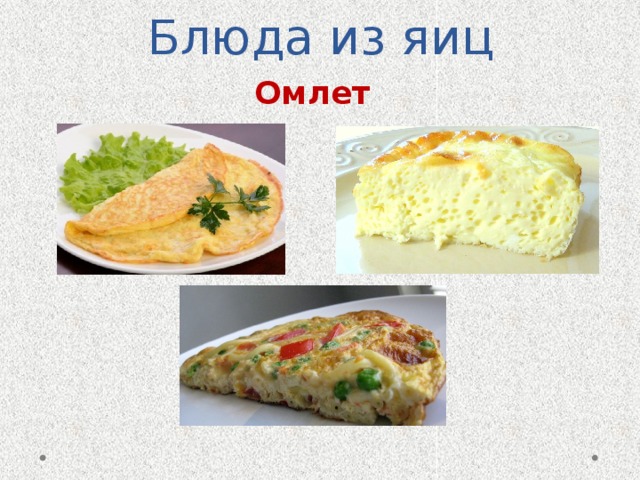 Блюда из яиц Омлет 