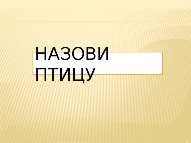 Назови птицу 
