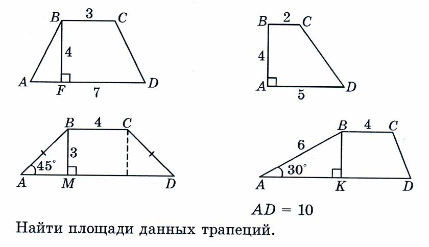 Найдите площадь трапеции daec