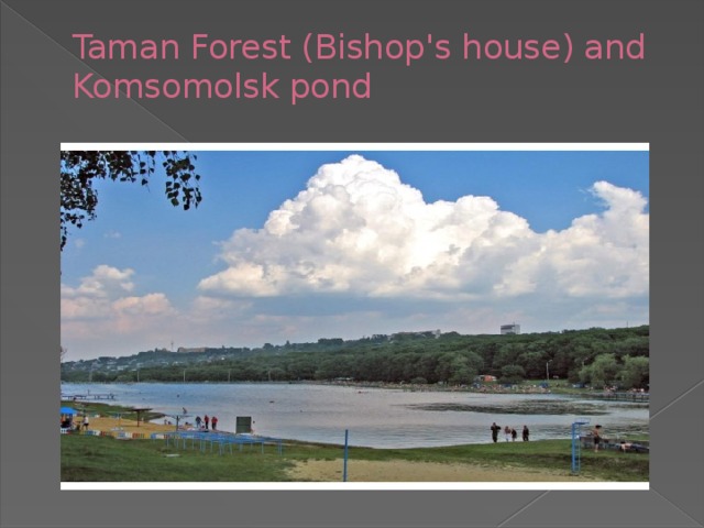 Taman Forest (Bishop's house) and Komsomolsk pond   
