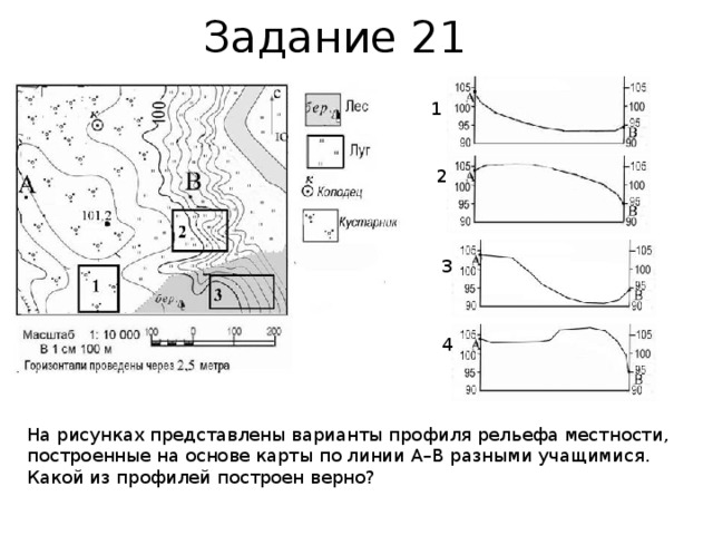 Варианты профиля рельефа