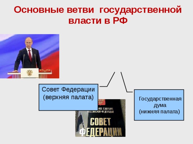 Основные ветви государственной власти. Государственная Дума нижняя палата. Государственная Дума (нижняя палата) совет Федерации (верхняя палата). Госдума ветвь государственной власти. Совет Федерации верхняя палата.