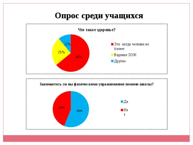 Опрос среди учащихся 