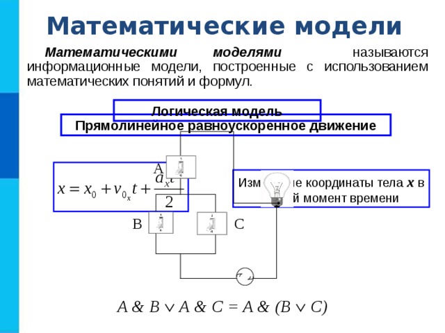 Математическая схема предназначена для