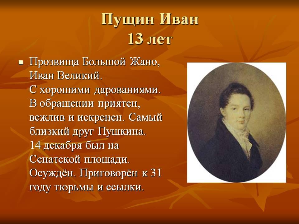 Прозвище ивана. Пущин друг Пушкина. Лицейские друзья Пушкина Пущин. Иван Пущин друг Пушкина. Самый близкий друг Пушкина.