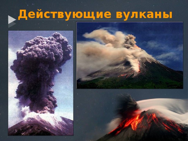 Действующие вулканы 