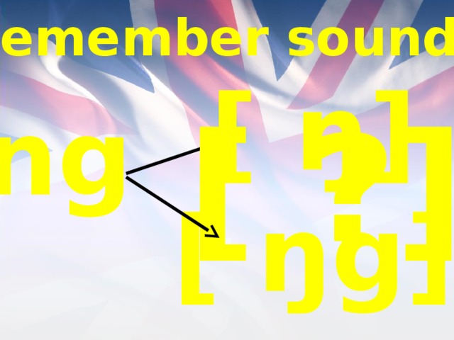 Remember sounds [ ŋ] ng [ ?] [ ŋg] 