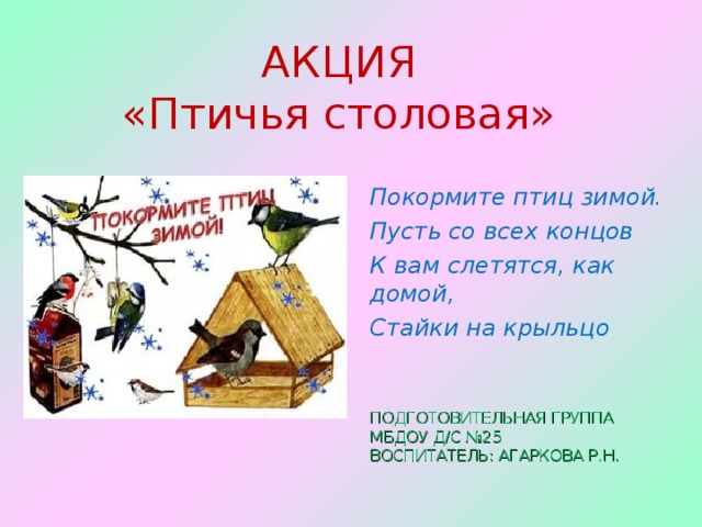 Рассмотрите рисунок и продолжите инструкцию о том как сделать птичью столовую