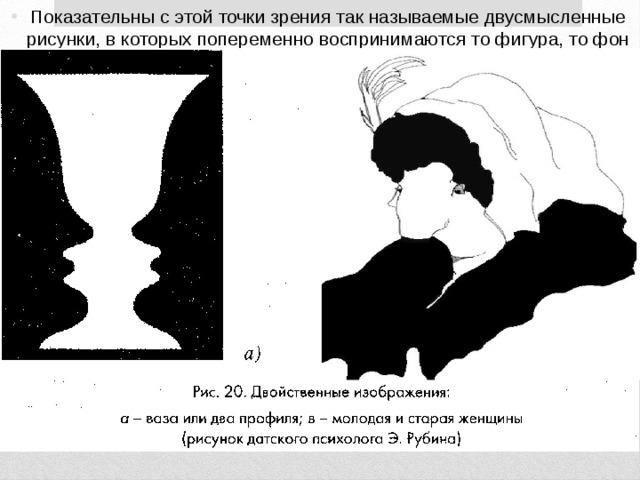 Пример рисунка который воспринимается. Двойственное изображение ваза или два профиля. Двусмысленные рисунки два профиля и ваза. Случайное двусмысленное изображение. Двусмысленный рисунок схема.