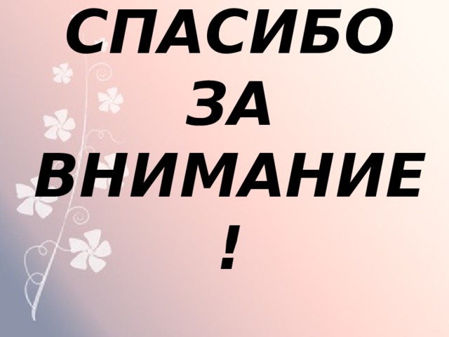 СПАСИБО ЗА ВНИМАНИЕ! 