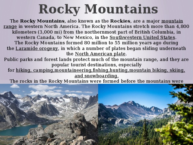 Mountain переводчик. Rocky Mountains с артиклем или без. The Rocky Mountains перевод. What is the name of the Mountain range in the West of North America?. Горные ranges на английском.