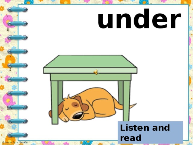 under Повторите за диктором Listen and read
