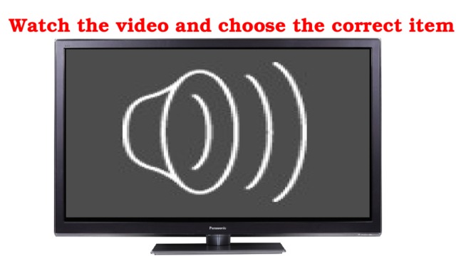 Watch the video and choose the correct item 