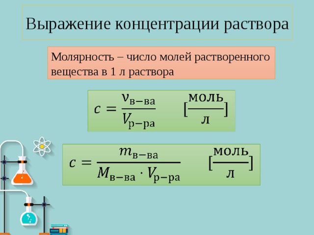 Презентация способы выражения концентрации растворов