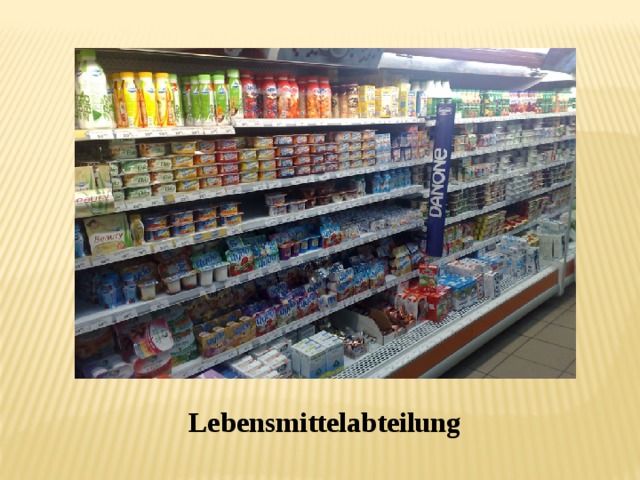 Lebensmittelabteilung 