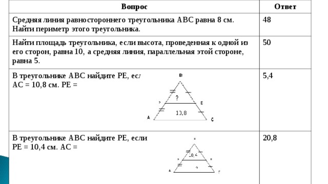 Найдите длину средней линии треугольника abc. Средняя линия равностороннего треугольника АВС. Средняя линия равностороннего треугольника. Средняя линия треугольника периметр. Средняя линия треугольника и высота.