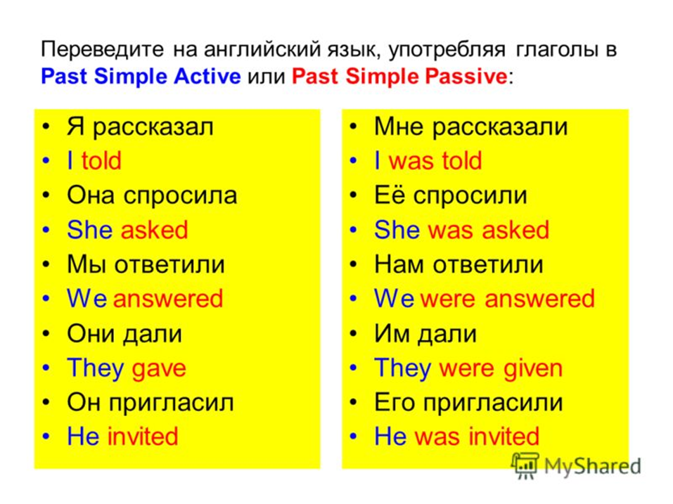 Translate into english using. Переведите на английский язык в past simple. Переводим страдательный залог на английский. Глаголы которые не употребляются в пассиве. Глаголы в паст пассив.