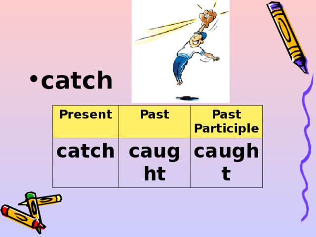 Caught present perfect