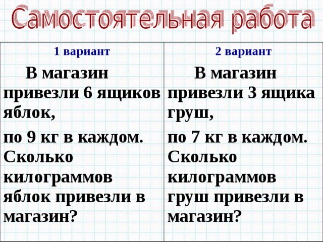 Продавец взвесил 6 покупателям по 3 кг яблок сколько всего килограммов яблок взвесил продавец схема