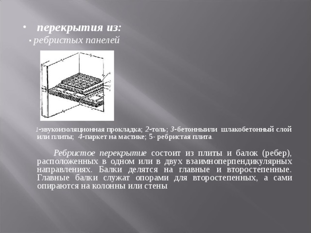 Перекрытия и полы презентация