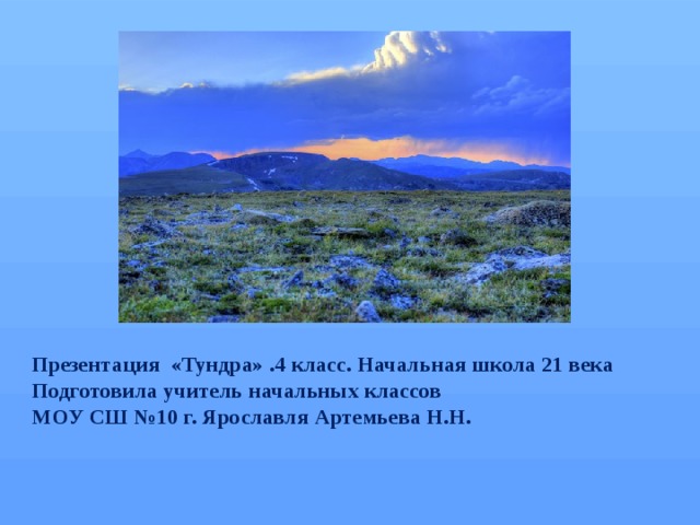 Презентация тундра 4 класс окружающий мир презентация школа россии