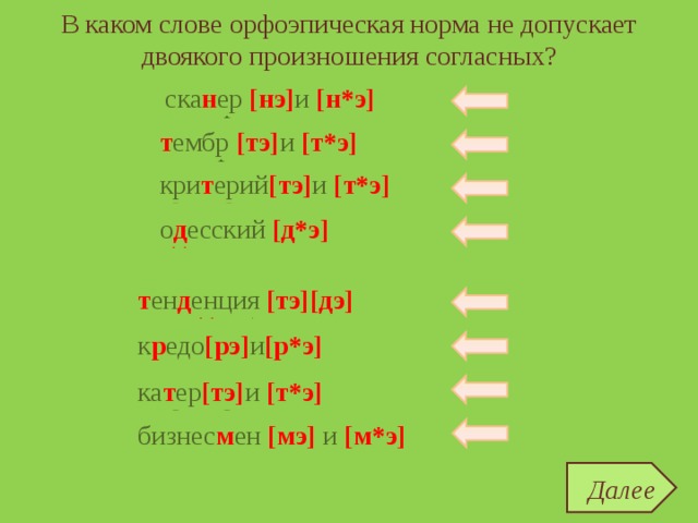 В каком примере произносится