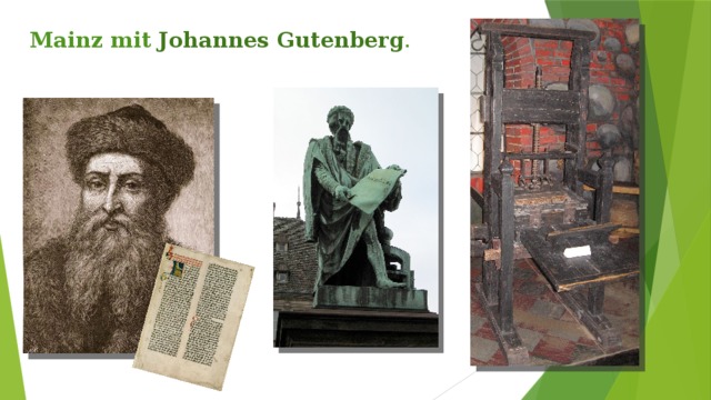 Mainz mit Johannes Gutenberg . 