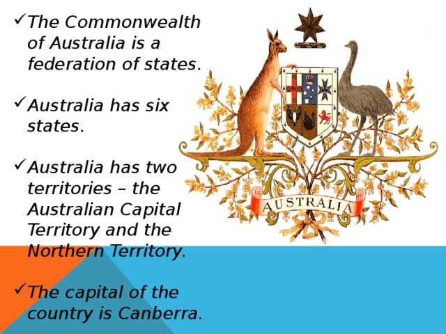 Canberra is the capital of Australia