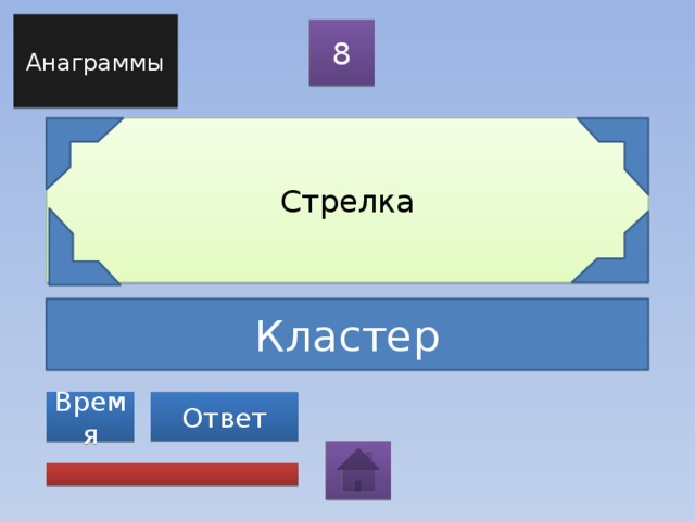 Анаграммы 8 Стрелка Кластер Ответ Время 