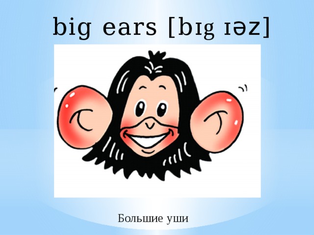 It s got big ears. Английский язык big Ears. Big Ears.